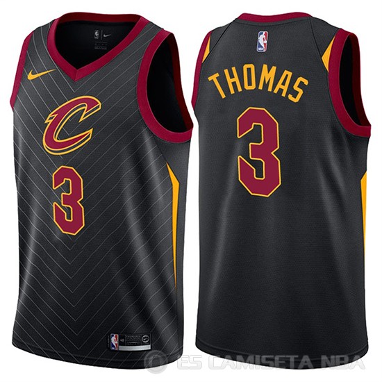 Camiseta Isaiah Thomas #3 Cleveland Cavaliers Statement 2017-18 Negro - Haga un click en la imagen para cerrar